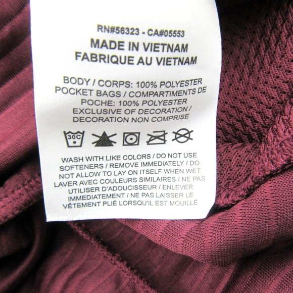 Nike Pro Dri-FIT Fleece Fitness Pants Men's Size Medium Maroon Black NEW - Picture 13 of 13